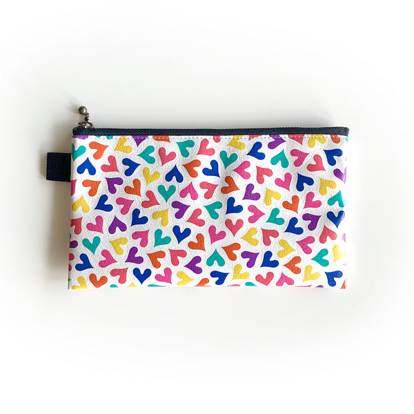 Flat Pouch “Dancing HEARTs” _ Multi Color