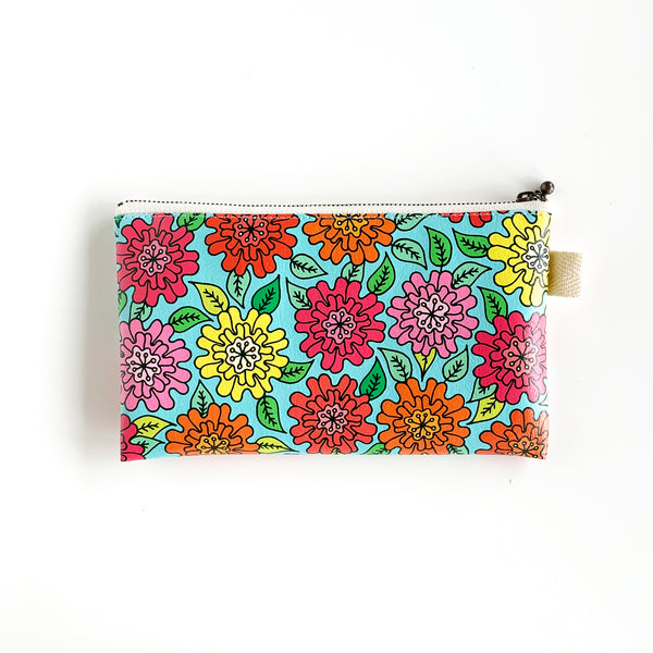 Flat Pouch “HEARTic FUNKY flower” _ Multi Color