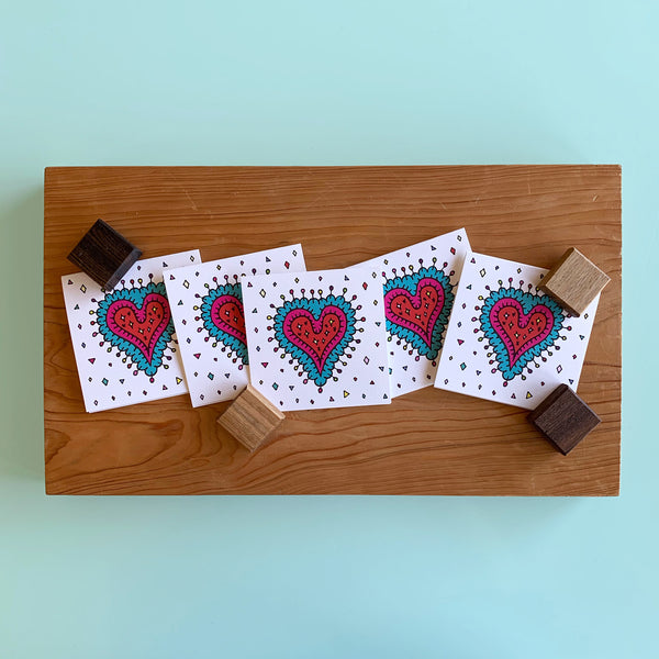 "Sparkling Heart" mini card set