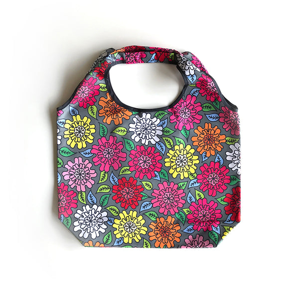 Reusable Foldable Shopping Bag "HEARTic FUNKY flower"